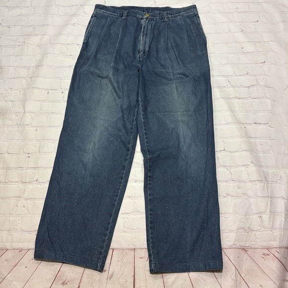 NAUTICA Jeans men’s blue denim slacks relaxed fit Vintage 80s 90s Size 36x34 EuC - Picture 14 of 14